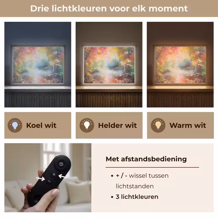 Lightbox - Wandlamp - Landschap - Olieverf - Kleurrijk - Natuur — 8