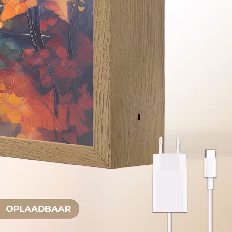 Lightbox - Wandlamp - Landschap - Olieverf - Rivier - Kleurrijk — 7