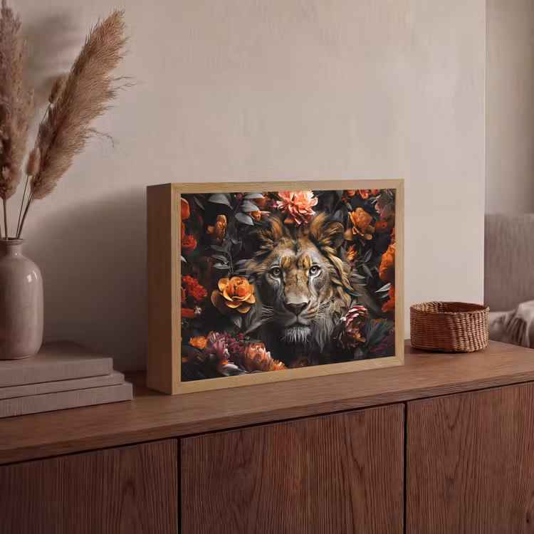 Lightbox - Wandlamp - Leeuw - Dier - Natuur - Bloemen - Botanisch — 4