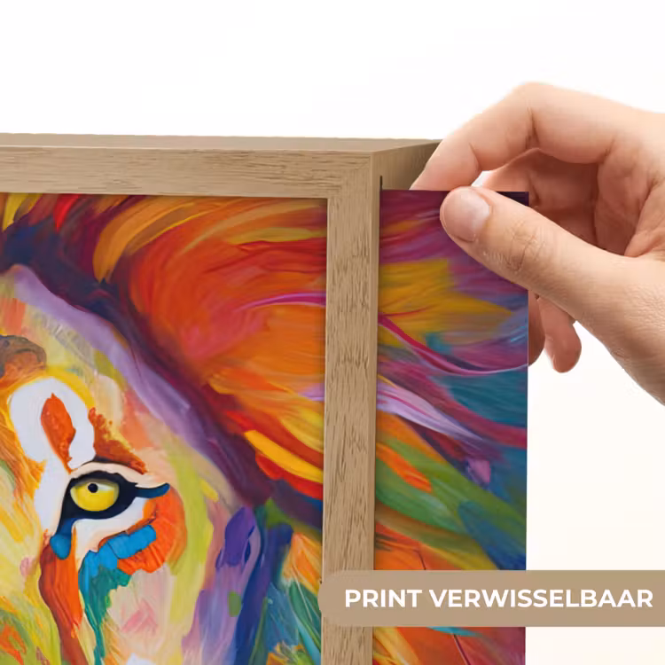 Lightbox - Wandlamp - Leeuw - Dieren - Olieverf - Regenboog — 5