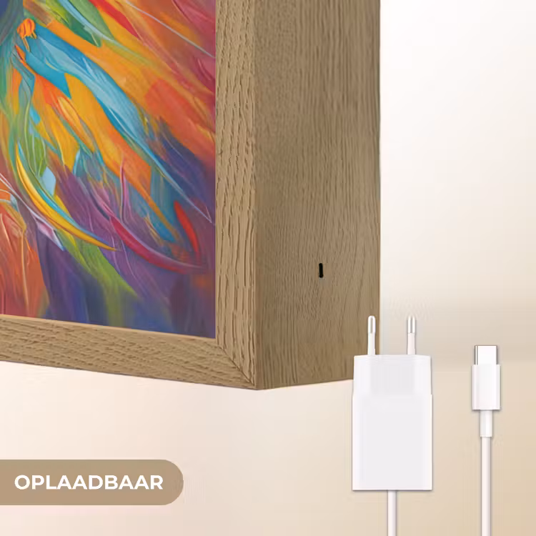 Lightbox - Wandlamp - Leeuw - Dieren - Olieverf - Regenboog — 7