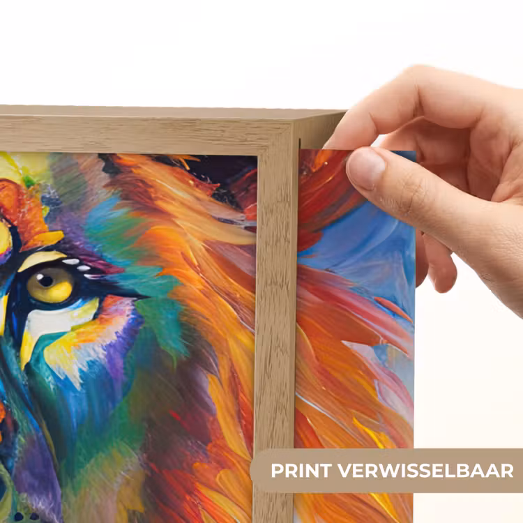 Lightbox - Wandlamp - Leeuw - Olieverf - Kunst - Dieren — 5