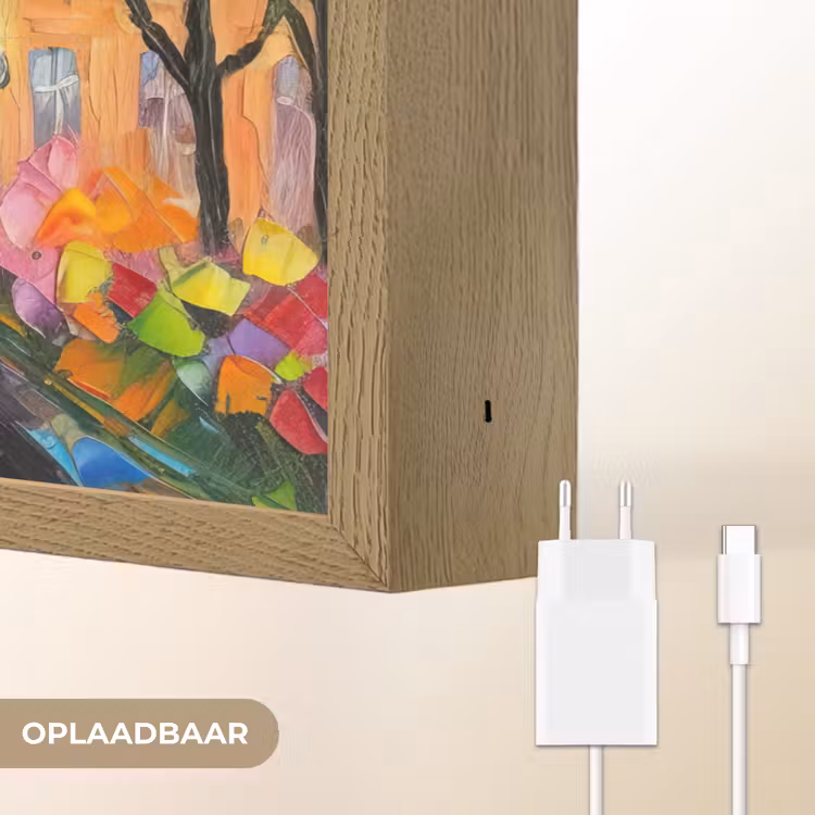 Lightbox - Wandlamp - Olieverf - Amsterdam - Kunst - Kleurrijk — 7