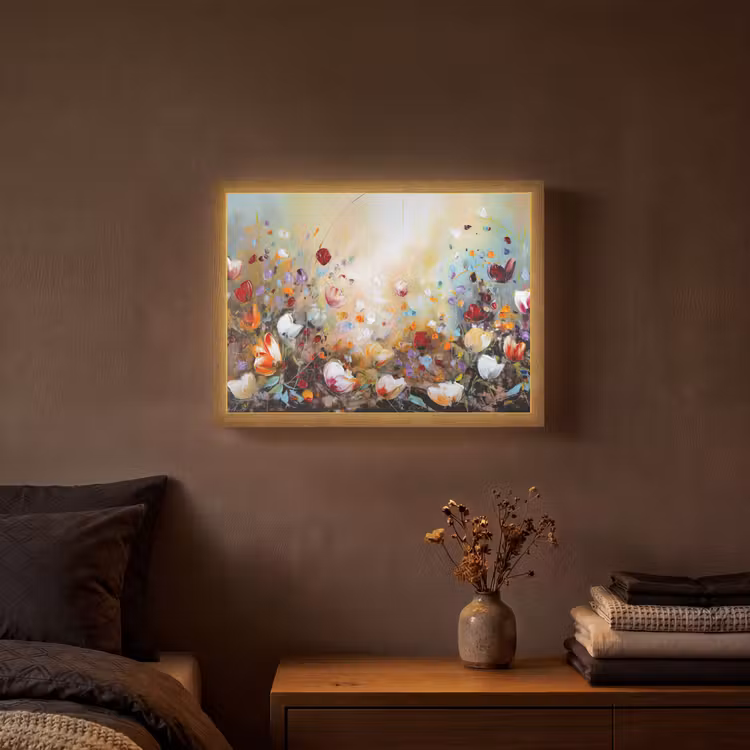 Lightbox - Wandlamp - Olieverf - Bloemen - Kleurrijk - Natuur — 3