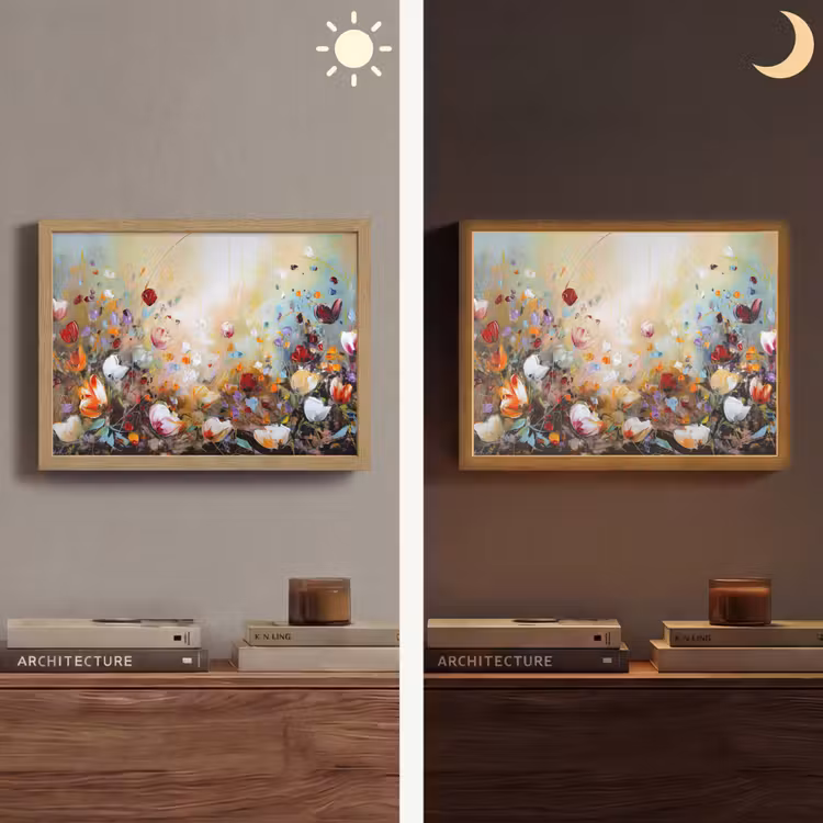 Lightbox - Wandlamp - Olieverf - Bloemen - Kleurrijk - Natuur — 6