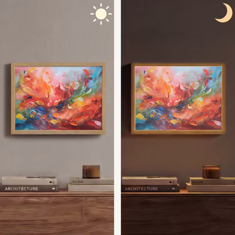 Lightbox - Wandlamp - Olieverf - Kunst - Abstract - Kleurrijk — 6