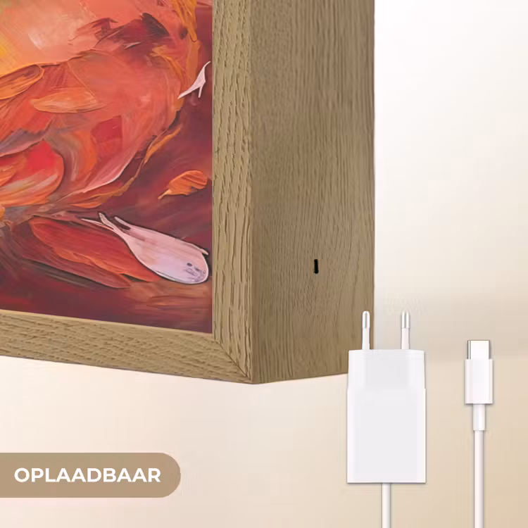 Lightbox - Wandlamp - Olieverf - Kunst - Abstract - Kleurrijk — 7