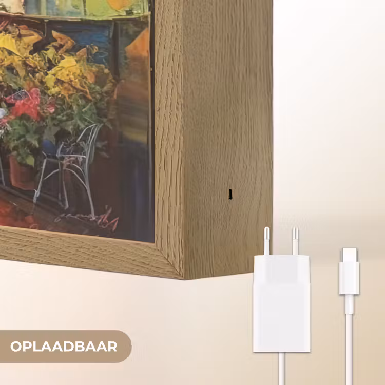 Lightbox - Wandlamp - Straat - Olieverf - Kleurrijk - Stad — 7