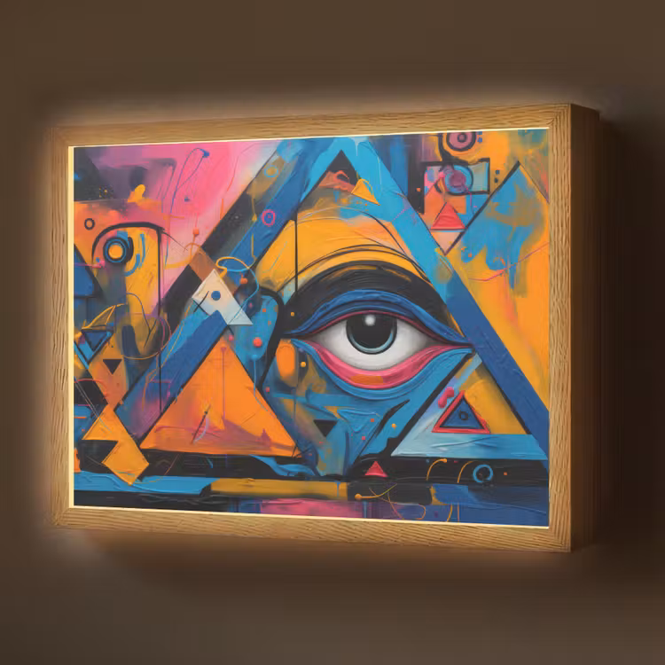 Lightbox - Wandlamp - Graffiti - Kleuren - Oog - Kunst — 1