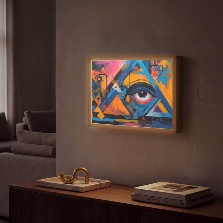 Lightbox - Wandlamp - Graffiti - Kleuren - Oog - Kunst — 2
