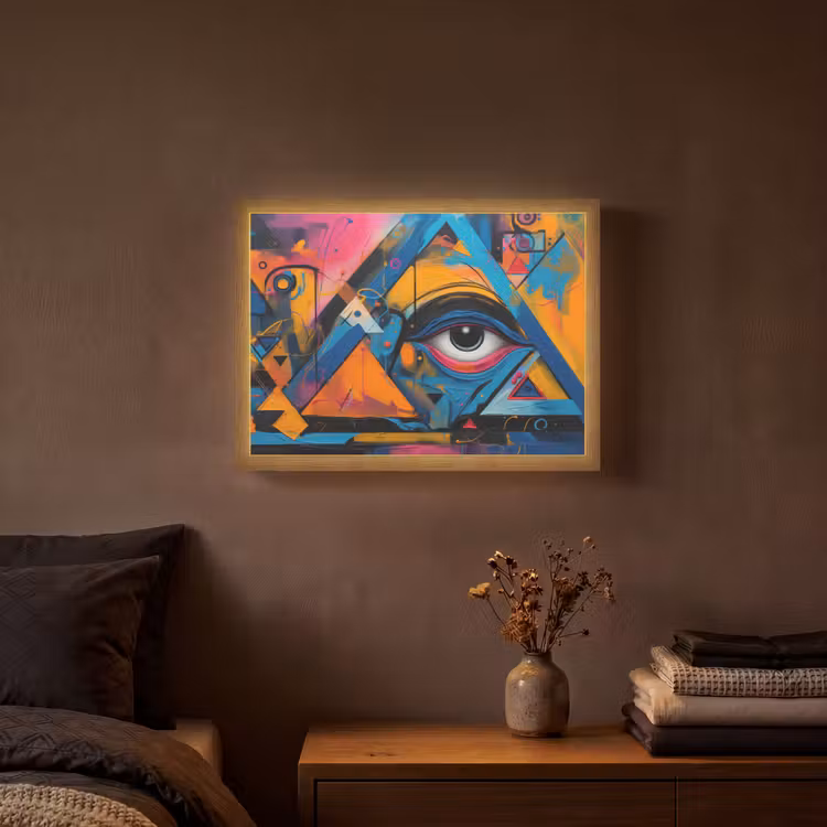 Lightbox - Wandlamp - Graffiti - Kleuren - Oog - Kunst — 3