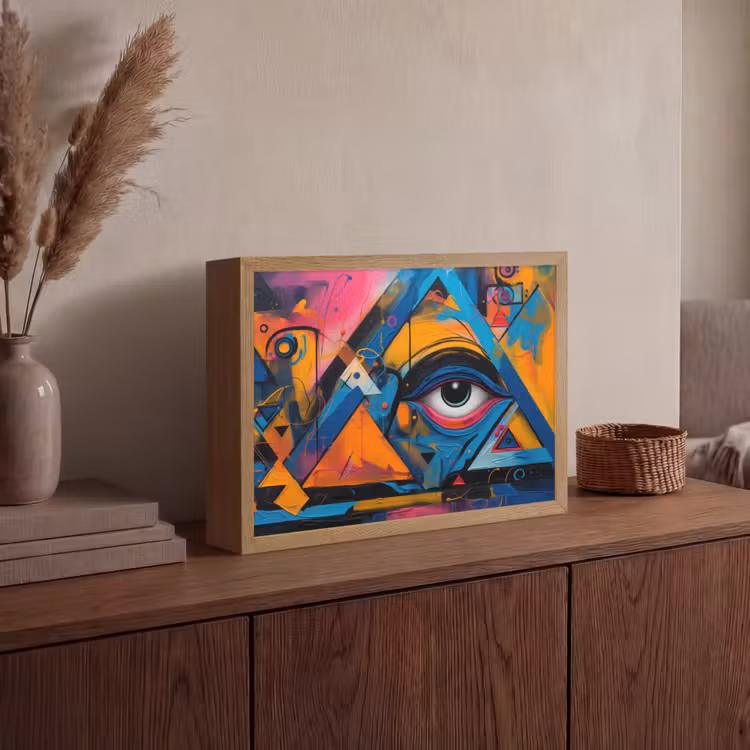 Lightbox - Wandlamp - Graffiti - Kleuren - Oog - Kunst — 4