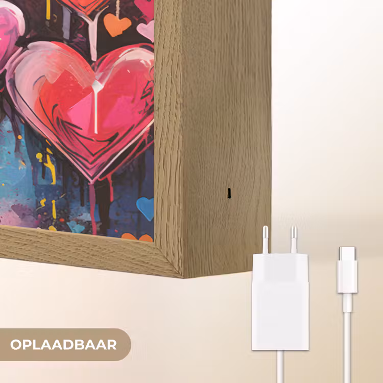 Lightbox - Wandlamp - Hartjes - Kleuren - Kunst - Liefde — 7