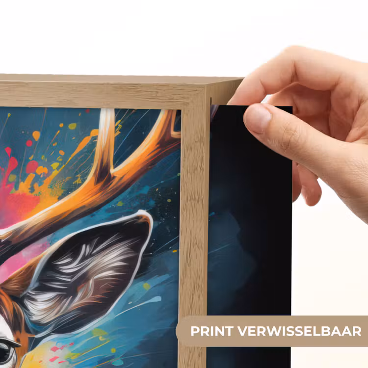 Lightbox - Wandlamp - Hert - Graffiti - Dieren - Kleuren — 5