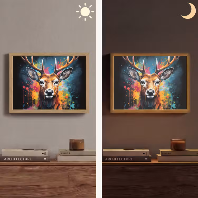Lightbox - Wandlamp - Hert - Graffiti - Dieren - Kleuren — 6