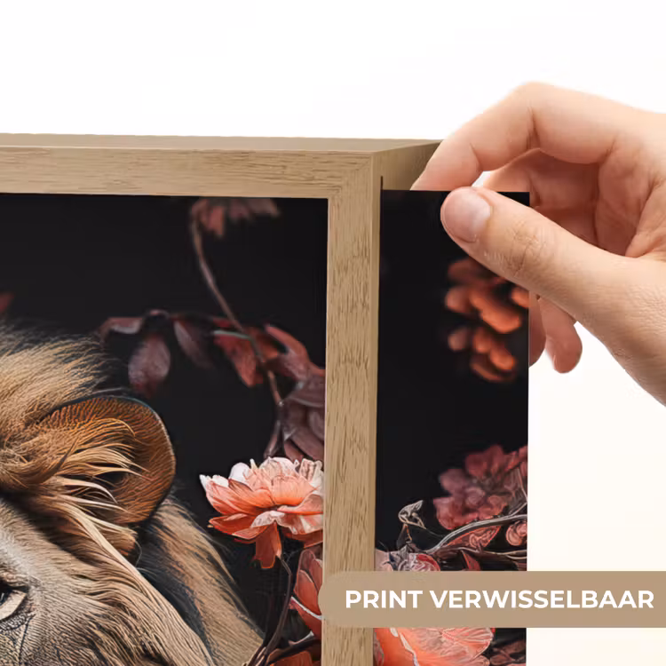 Lightbox - Wandlamp - Leeuw - Dier - Natuur - Botanisch - Bloemen - Roze — 5