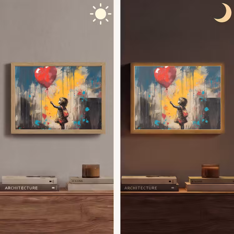 Lightbox - Wandlamp - Meisje - Ballon - Hart - Graffiti — 6