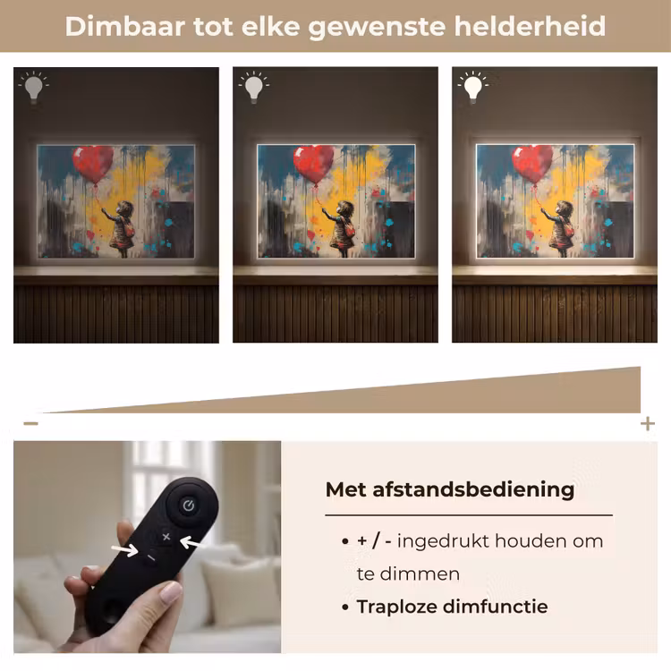 Lightbox - Wandlamp - Meisje - Ballon - Hart - Graffiti — 9