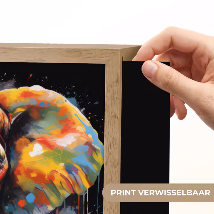 Lightbox - Wandlamp - Olifant - Graffiti - Zwart - Dieren - Kleuren — 5