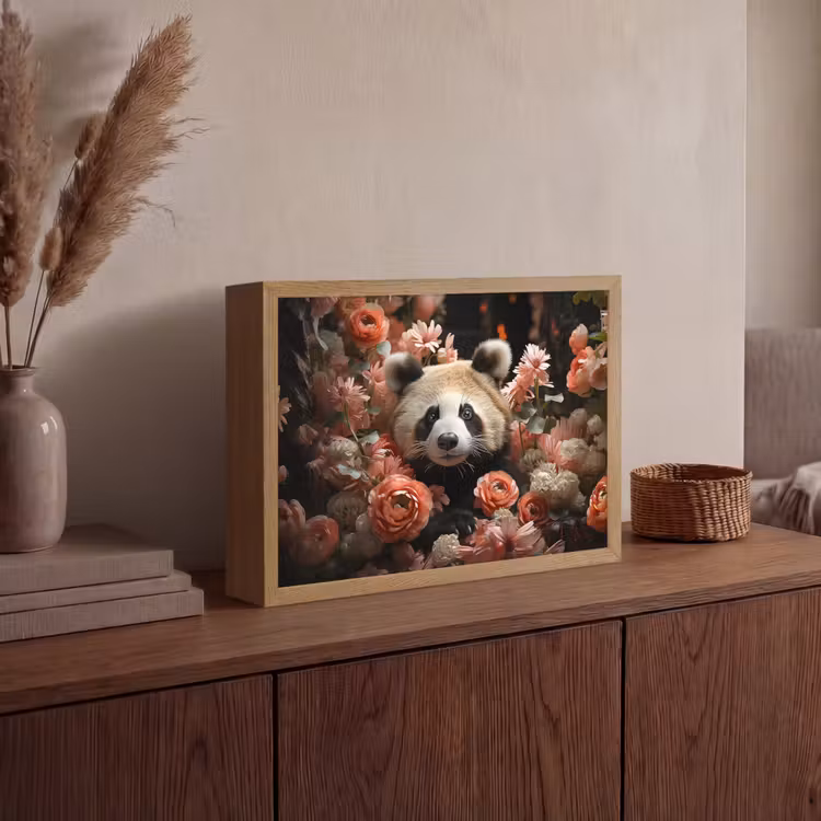 Lightbox - Wandlamp - Panda - Dier - Bloemen - Natuur - Botanisch — 4