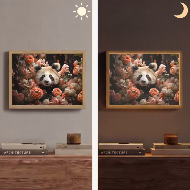 Lightbox - Wandlamp - Panda - Dier - Bloemen - Natuur - Botanisch — 6