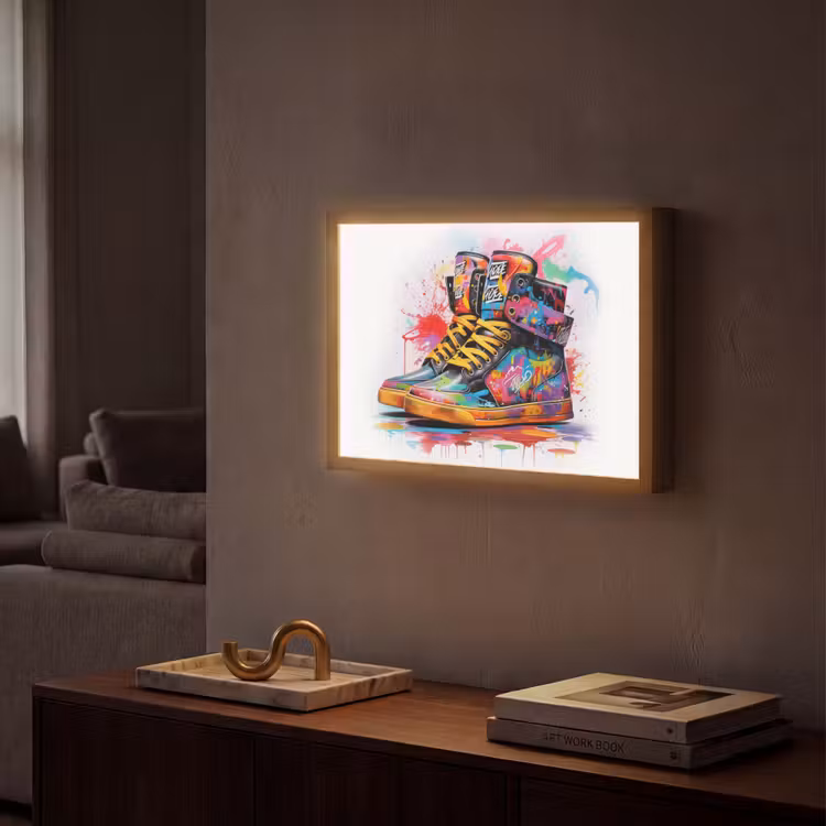 Lightbox - Wandlamp - Schoenen - Graffiti - Wit - Kleuren — 2