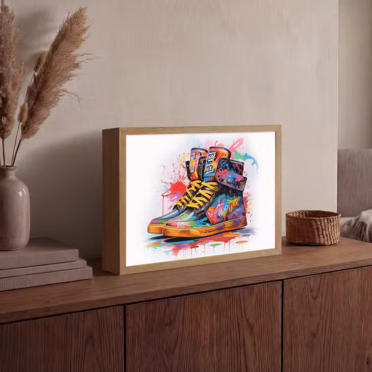 Lightbox - Wandlamp - Schoenen - Graffiti - Wit - Kleuren — 4