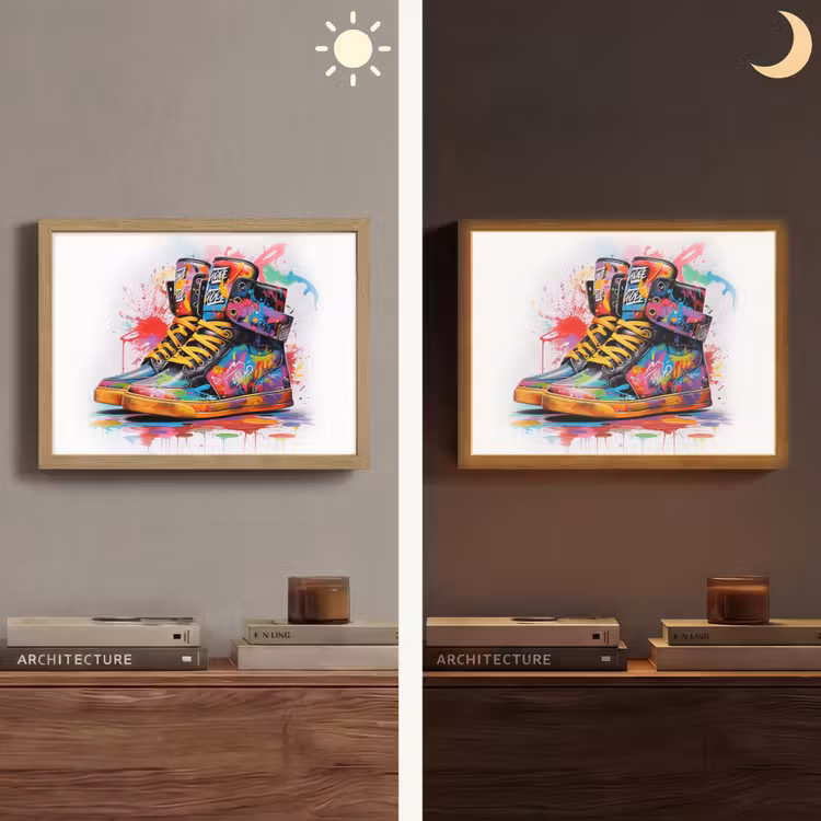 Lightbox - Wandlamp - Schoenen - Graffiti - Wit - Kleuren — 6