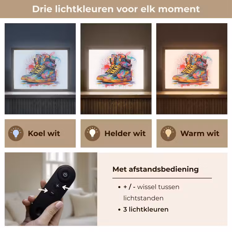 Lightbox - Wandlamp - Schoenen - Graffiti - Wit - Kleuren — 8