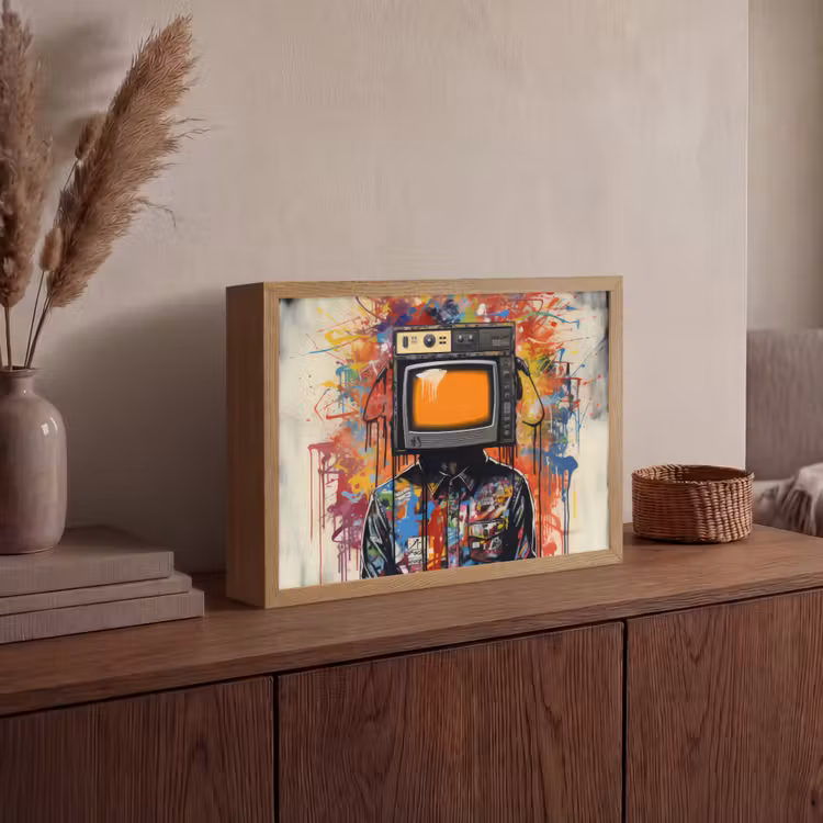 Lightbox - Wandlamp - Televisie - Graffiti - Mens - Kleuren — 4