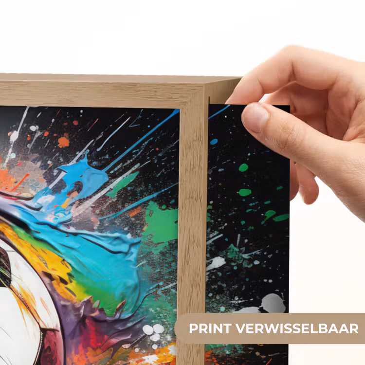 Lightbox - Wandlamp - Voetbal - Verf - Kleuren - Zwart - Wit — 5