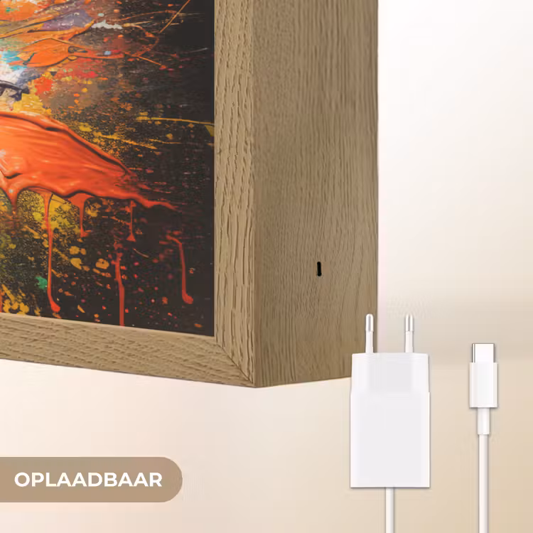 Lightbox - Wandlamp - Voetbal - Verf - Kleuren - Zwart - Wit — 7