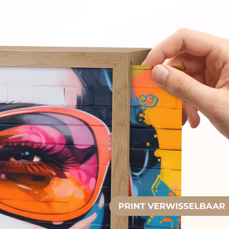 Lightbox - Wandlamp - Vrouw - Bril - Kleuren - Graffiti — 5