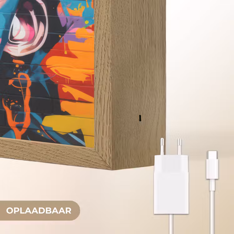 Lightbox - Wandlamp - Vrouw - Bril - Kleuren - Graffiti — 7