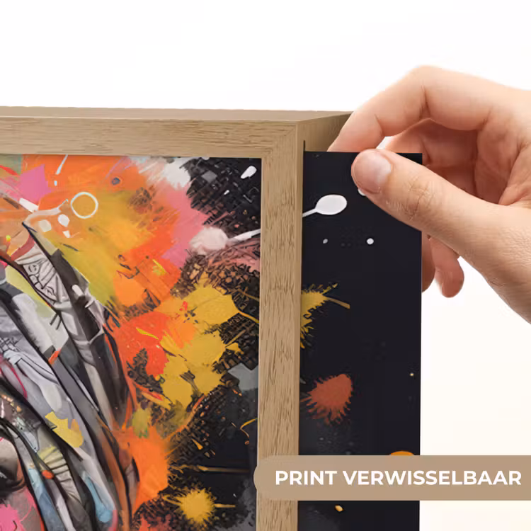 Lightbox - Wandlamp - Vrouw - Hoofddoek - Graffiti - Zwart — 5