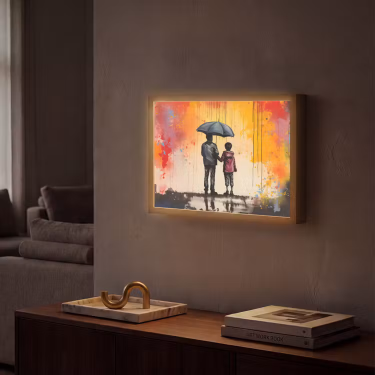 Lightbox - Wandlamp - Graffiti - Paraplu - Mensen - Kleuren - Kunst — 2