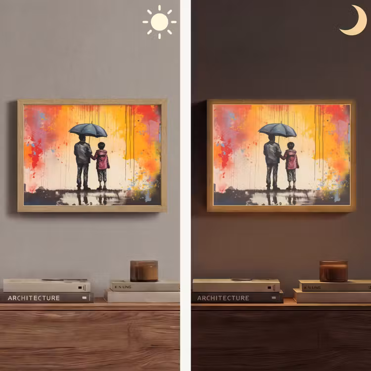 Lightbox - Wandlamp - Graffiti - Paraplu - Mensen - Kleuren - Kunst — 6