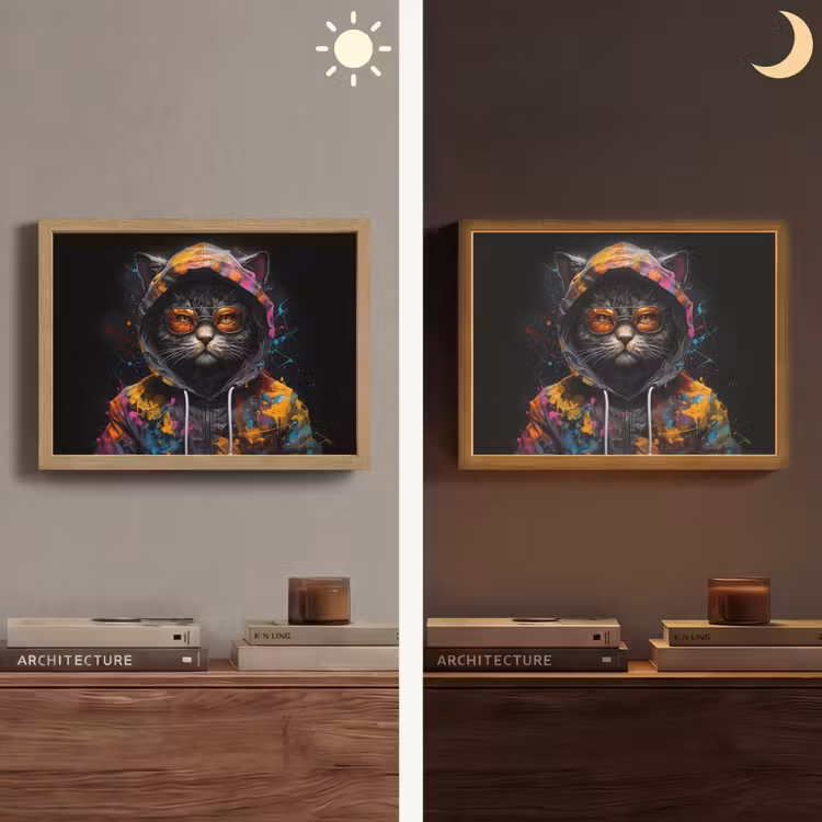 Lightbox - Wandlamp - Kat - Jas - Graffiti - Bril - Zwart — 6