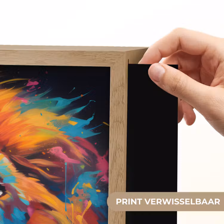 Lightbox - Wandlamp - Leeuw - Graffiti - Dieren - Zwart — 5
