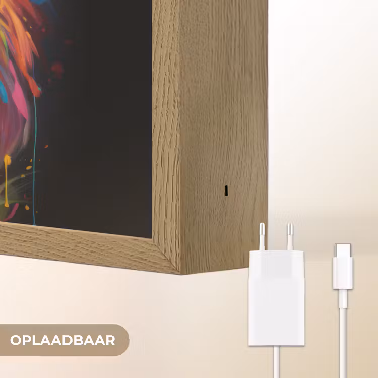 Lightbox - Wandlamp - Leeuw - Graffiti - Dieren - Zwart — 7