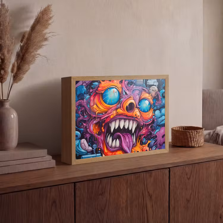 Lightbox - Wandlamp - Monster - Graffiti - Kleuren - Oranje — 4