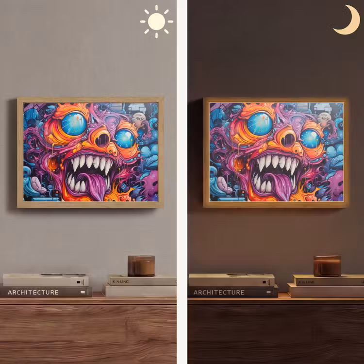 Lightbox - Wandlamp - Monster - Graffiti - Kleuren - Oranje — 6