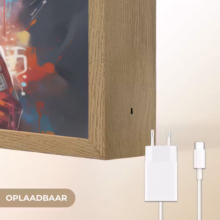 Lightbox - Wandlamp - Panda - Jas - Graffiti - Oranje — 7