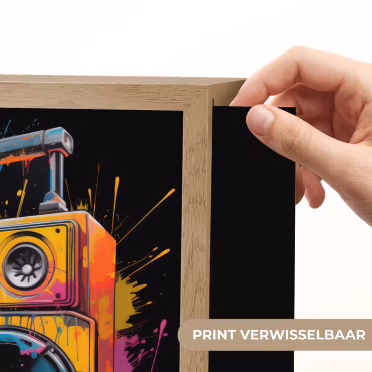 Lightbox - Wandlamp - Radio - Graffiti - Box - Kleuren - Zwart — 5
