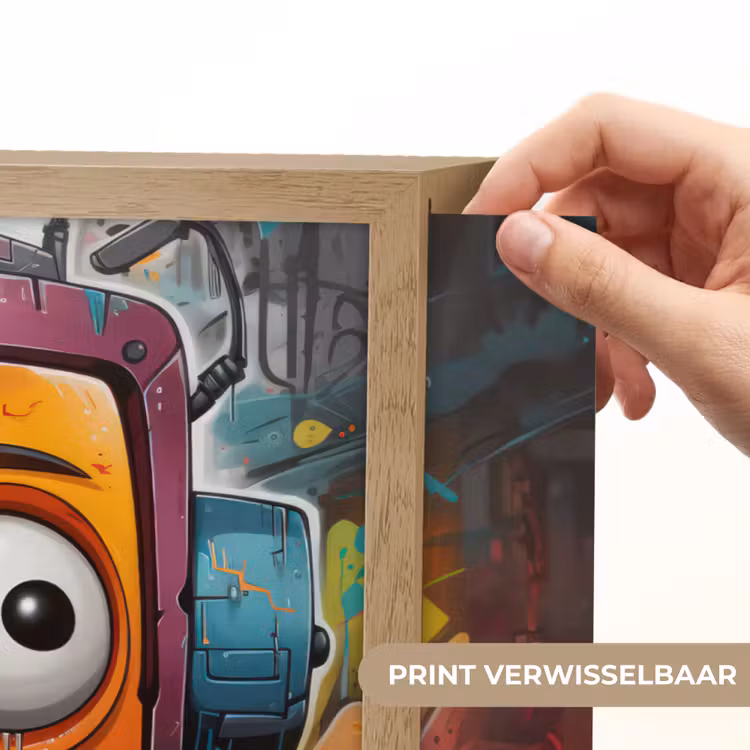 Lightbox - Wandlamp - Robot - Graffiti - Oranje - Kleuren — 5
