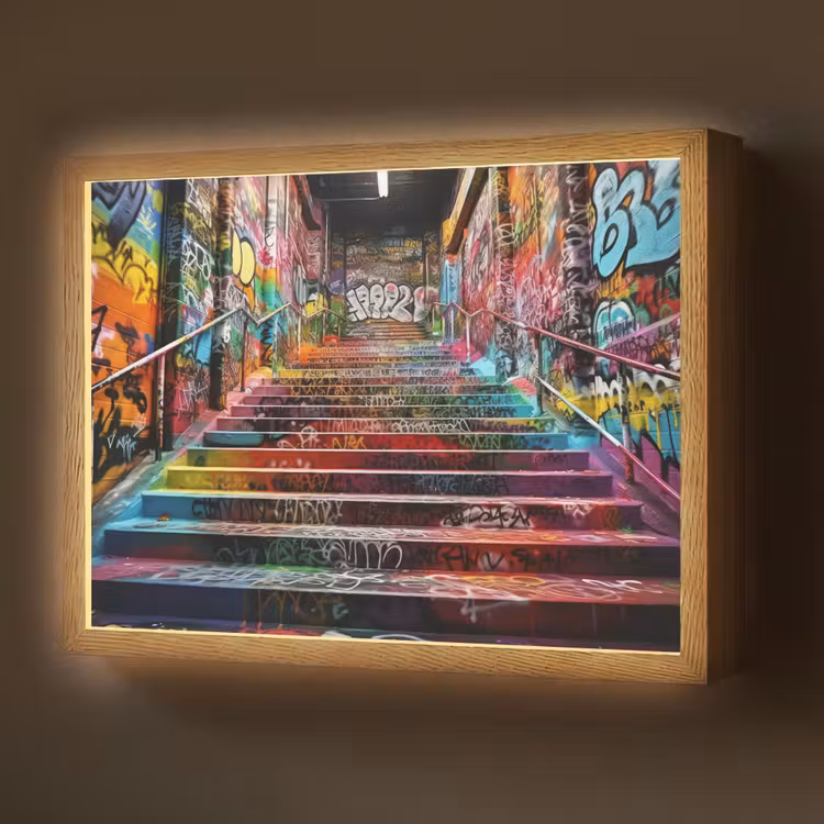 Lightbox - Wandlamp - Trap - Graffiti - Kleuren - Kunst — 1