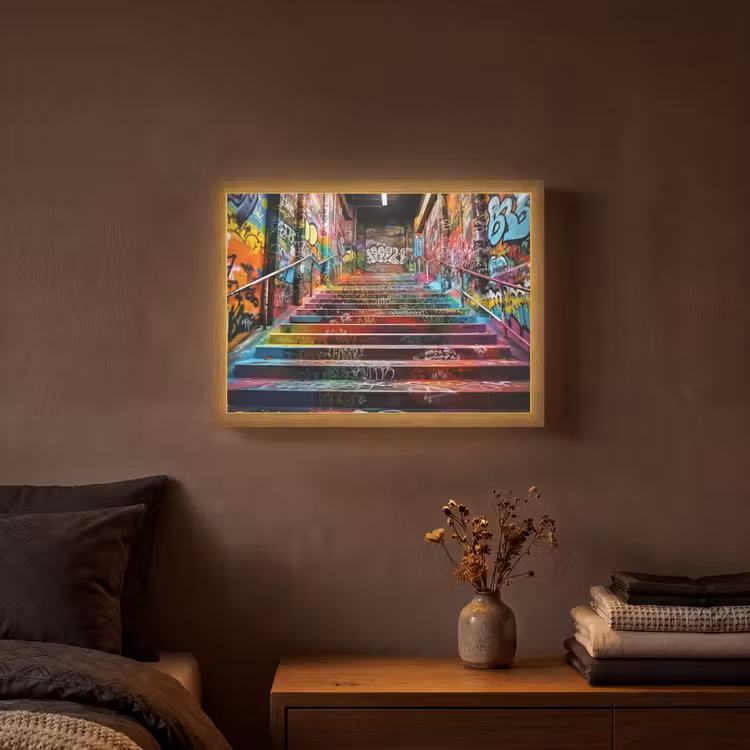 Lightbox - Wandlamp - Trap - Graffiti - Kleuren - Kunst — 3