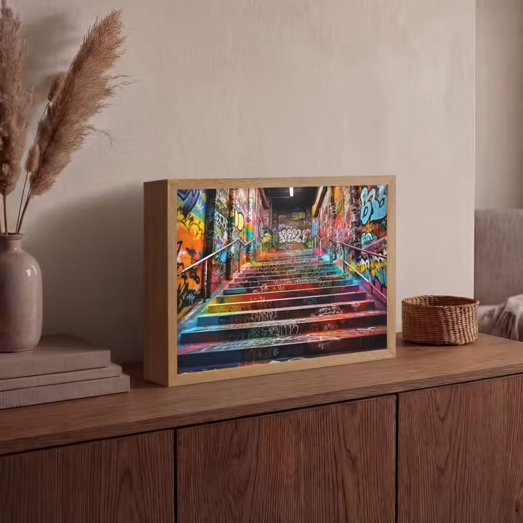 Lightbox - Wandlamp - Trap - Graffiti - Kleuren - Kunst — 4