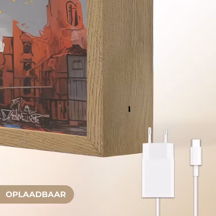 Lightbox - Wandlamp - Jongen - Ballonnen - Gebouwen - Kunst — 7