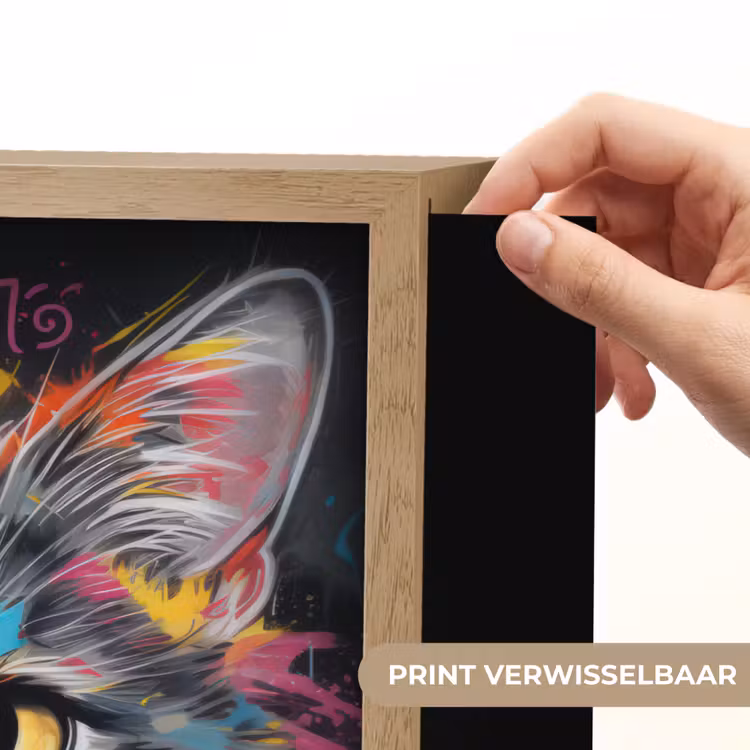 Lightbox - Wandlamp - Kat - Graffiti - Dieren - Kleuren - Grijs — 5